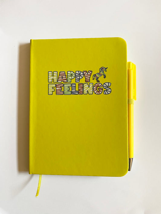 Yellow Happy Feelings notebook/journal