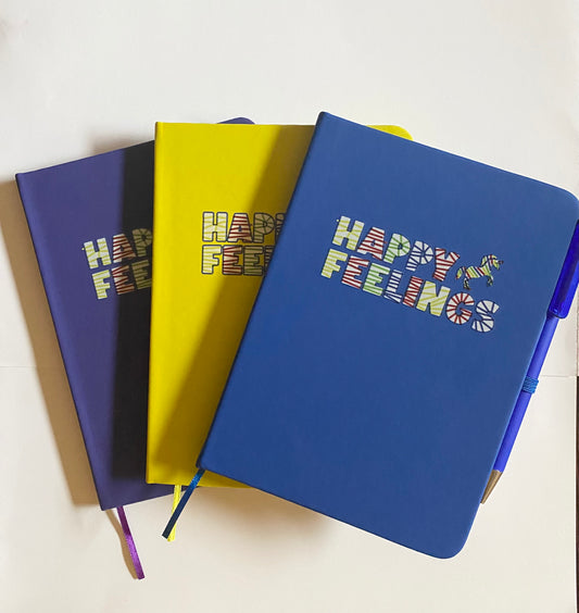 Bundle - Happy Feelings notebook/journal (Indigo, Yellow + Purple)